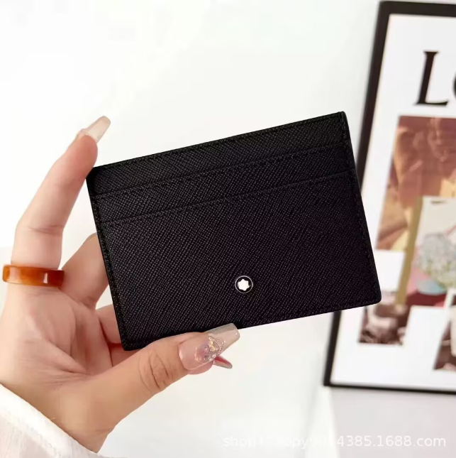 Best Mini wallets charm Black Small leather bags MB Lichee Pattern PU Card Holder Designer Keychains pouch Montblances coin purse for Man Woman