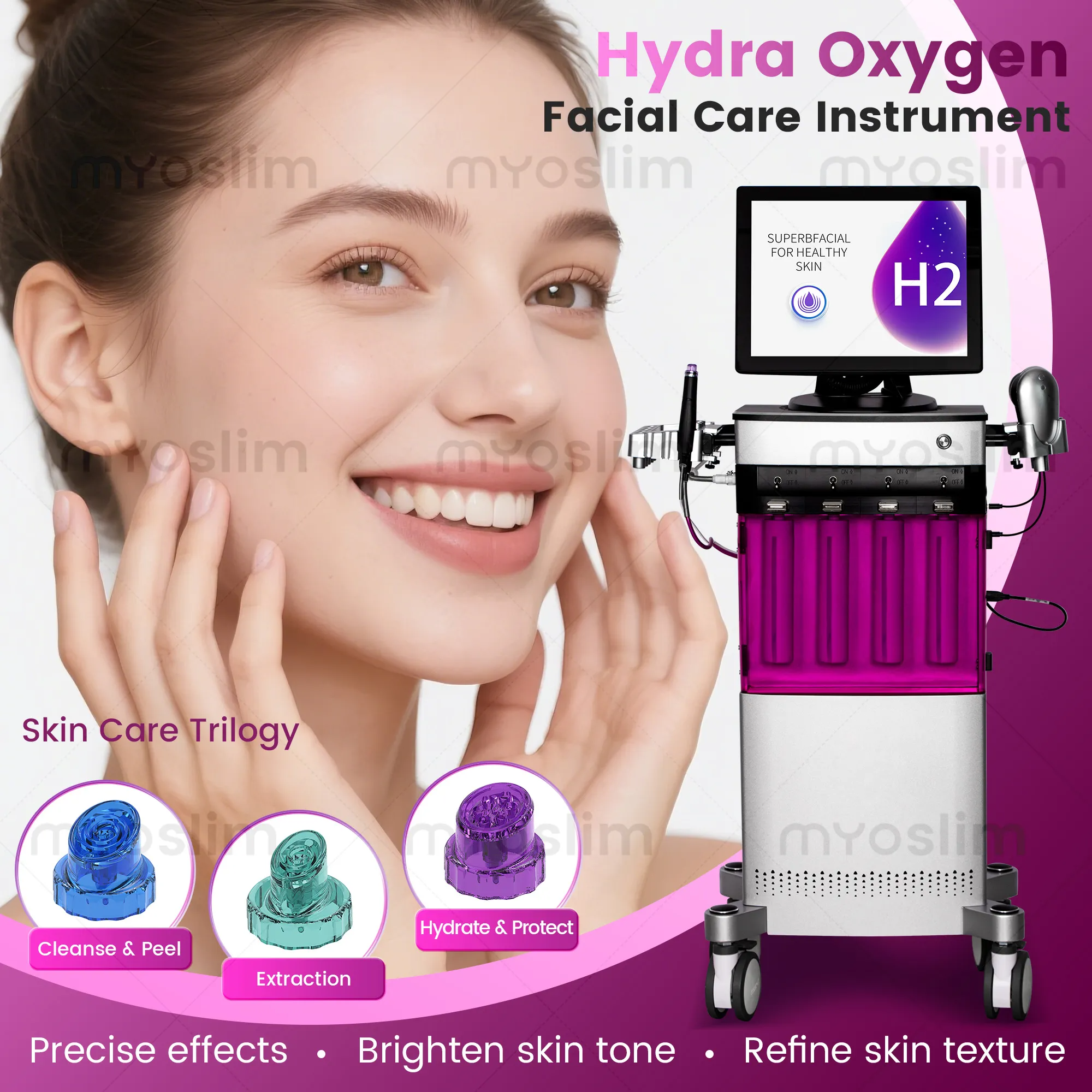 Skin Rejuvenation Hydra Machine Multi-Effect Hydration and Rejuvenation, Deep Cleansing and Moisturizing, Professional Skin Care Equipment