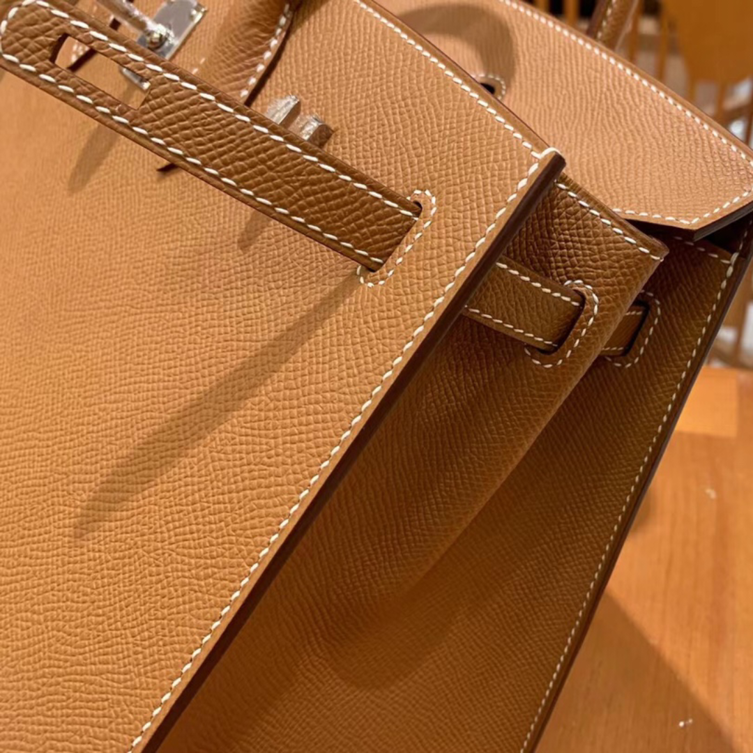 Fully handmade Designer Handbag Sellier Luxury Business Bag Fashion Commuter Bag Banquet Bag 25 30cm in French original leather 24K plated hardware