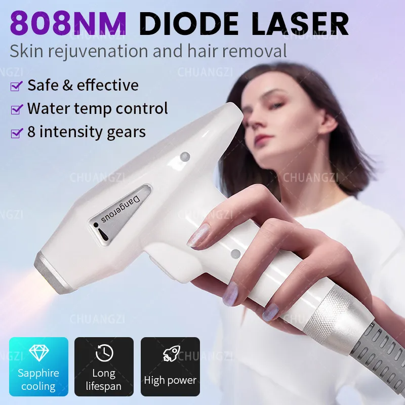 Diode Laser Hair Removal Professional Depilation 3 Wavelength 808nm Hair Removal Machine Facial Body Ice Cooling Lazer Epilator