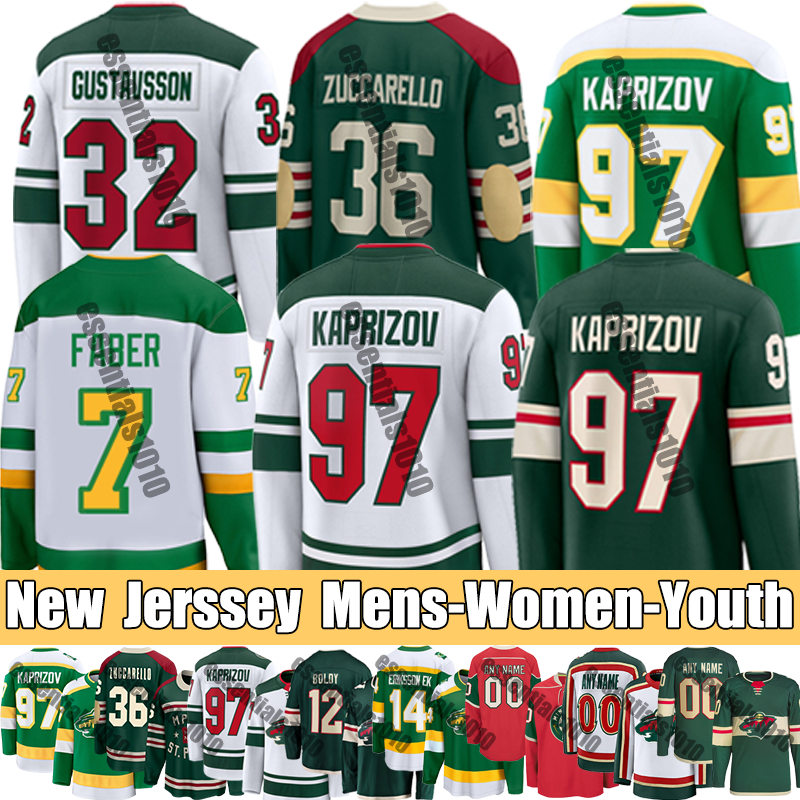 New Hockey Jerseys 12 Matt Eriksson Reverse 97 Kirill Boldy Joel Kaprizov Zuccarello Ek Ryan jersey wilds jersey 36 Mats minnesota Hartman Brock hoc
