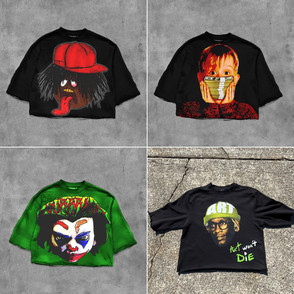 Blutosatire Boxy Streetwear T Shirt Y2K Clothes Gothic Hip Hop Cartoon Anime Graphic Print Oversized TShirt Men Women Round Neck Short Sleeve Top