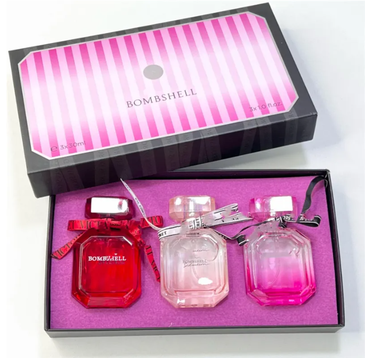 New Secret Fragrance For Lady 30ml*3pcs-set LOVE Perfume Bombshell Goddess Parfum Spary Long Lasting High Quality With Box Birthday Gift Perfumes Se