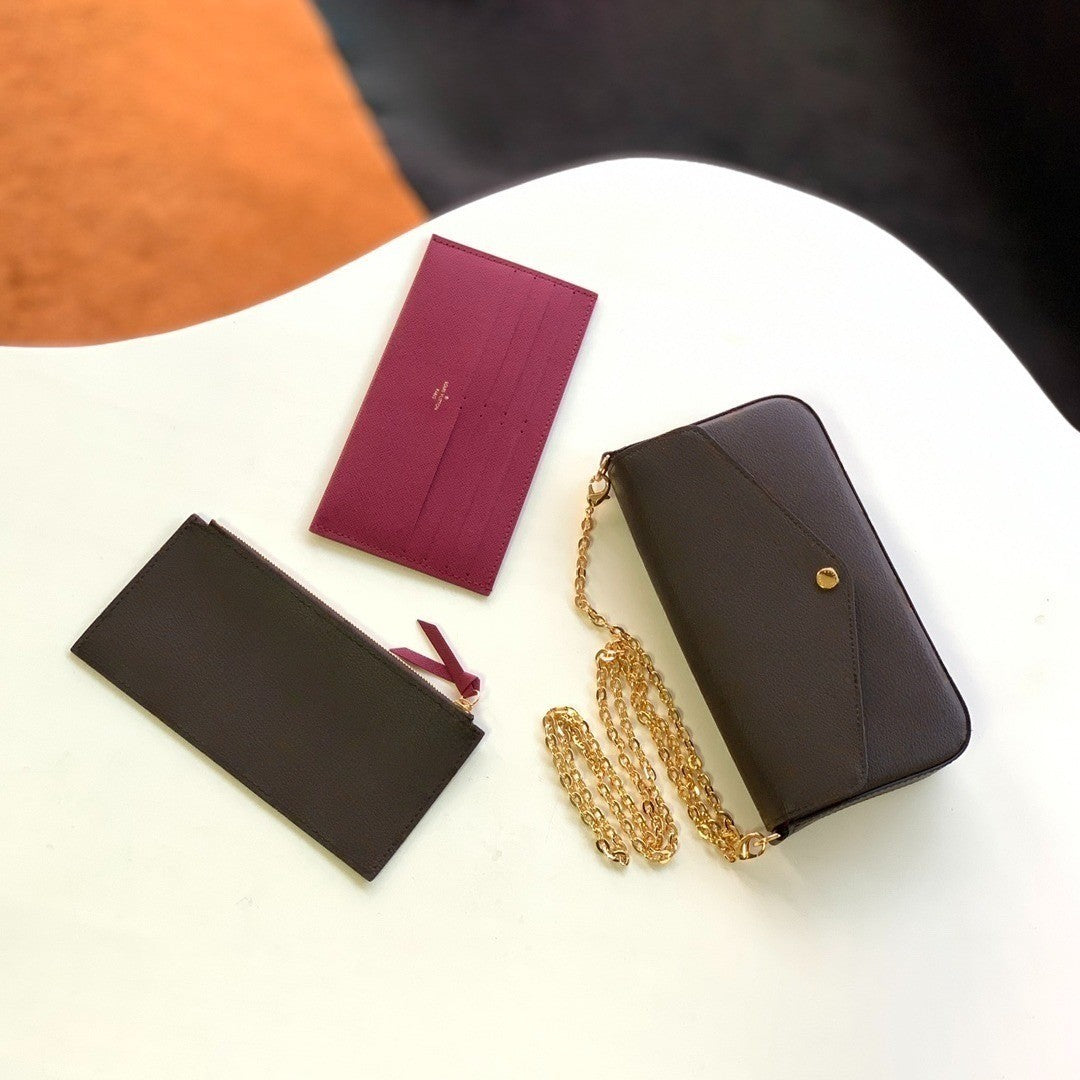 High quality luxury designer bag 3pcs set Chain Women Bag Handbag Crossbody Purse Fashion Messenger Bag with Classic chains bag