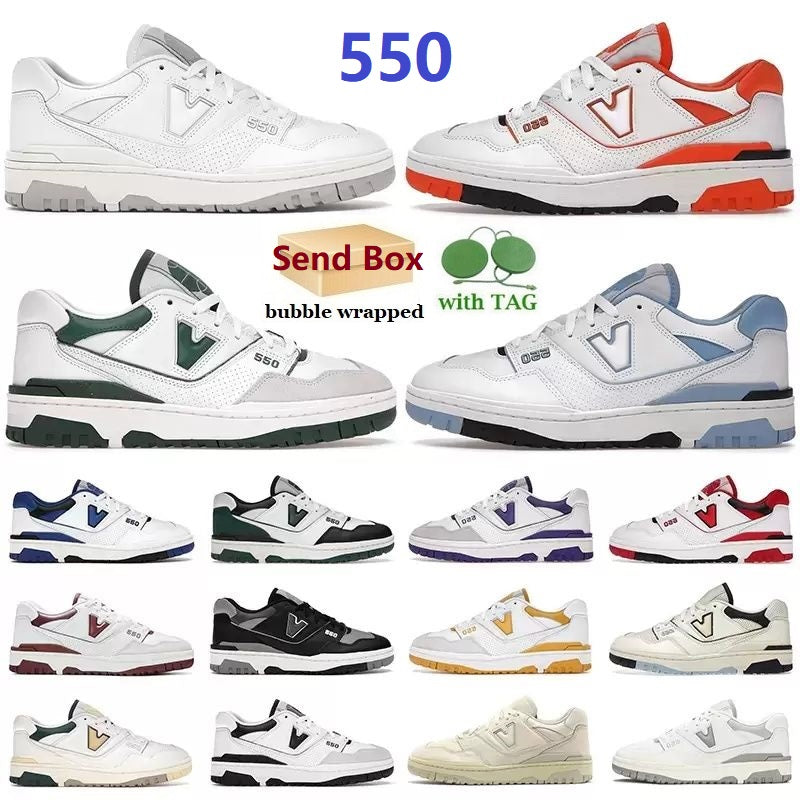 Designer New 550 running shoes for men women trainers White Green UNC Pink Black Syracuse Sea Salt Varsity Gold Red Panda Shadow mens lifestyle spor