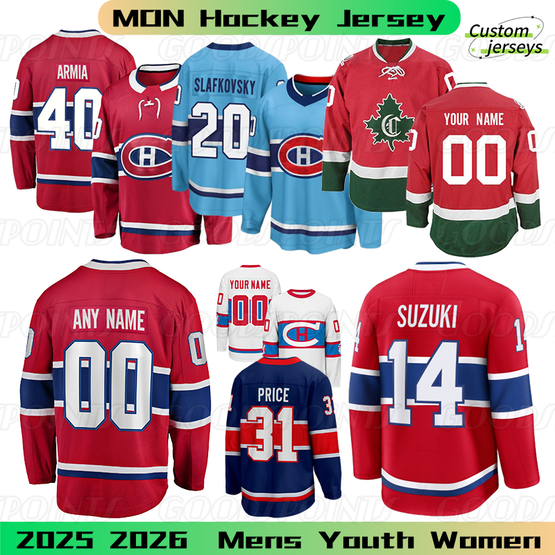 Canadiens jersey Suzuki Cole Caufield Matheson Juraj Slafkovsky Dach hockey Jersey Newhook Casey DeSmith Brendan Gallagher Carey Price 2025 mens hoc