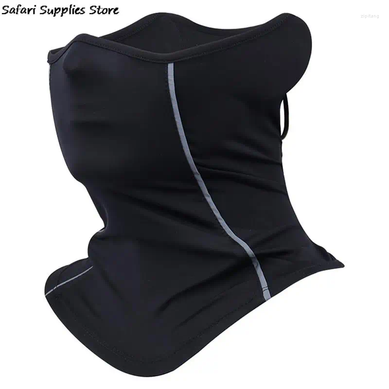 Bandanas Reflective Nigh Riding Half Face Mask Summer Silk Sunscreen Dust-proof Neck Collar Scarf Sports Bandana Men Women