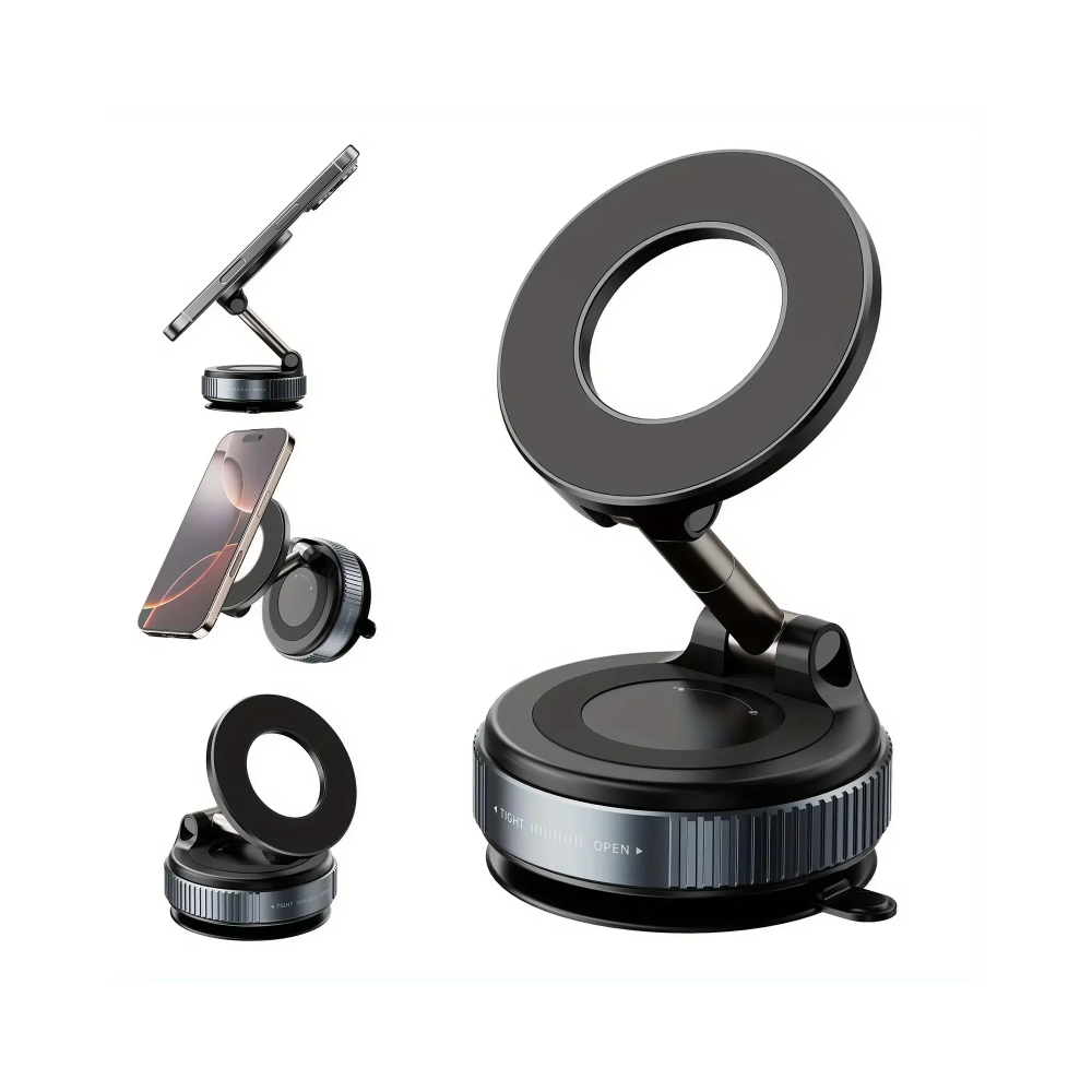 Magnetic Car Phone Holder Upgraded Vacuum Bracket 360 Rotation Desk Folding Suction Cup Phone Mount for Cell Phone Holders iPhone Samsung Android Xi