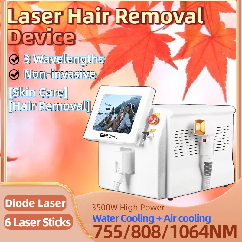 808 Alexandrite Hair Removal Laser Diode Machine Ice Platinum Body Face Underarm Cooling Head Permanent Painless Epilator 755-808-1064nm 3 Wavelengt