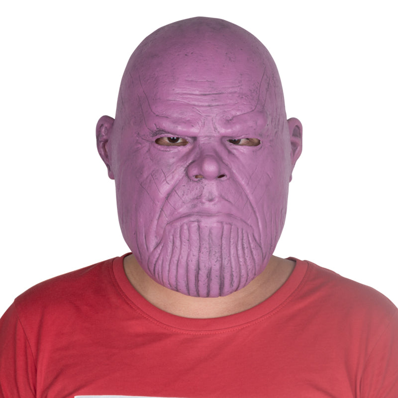 Costume Accessories Thanos Latex Mask Movie Character Cosplay Costume Props Halloween Headgear Purple Sweet Potato Head