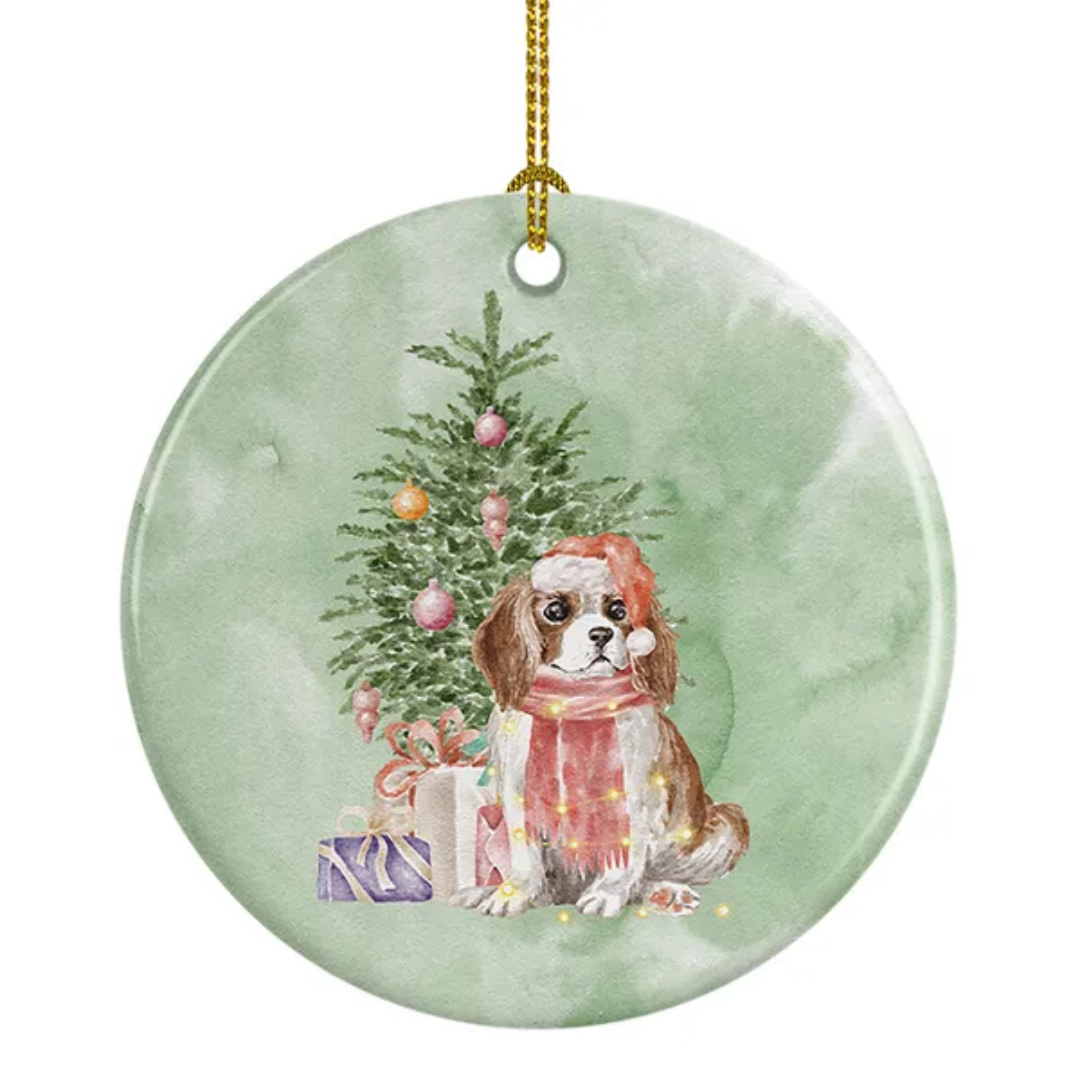 Handcrafted Miniature Cavalier Doggie Christmas Keepsake - Unique Animal-Inspired Holiday Ornament Perfectly Suited For Festive Trees & Seasonal Gif