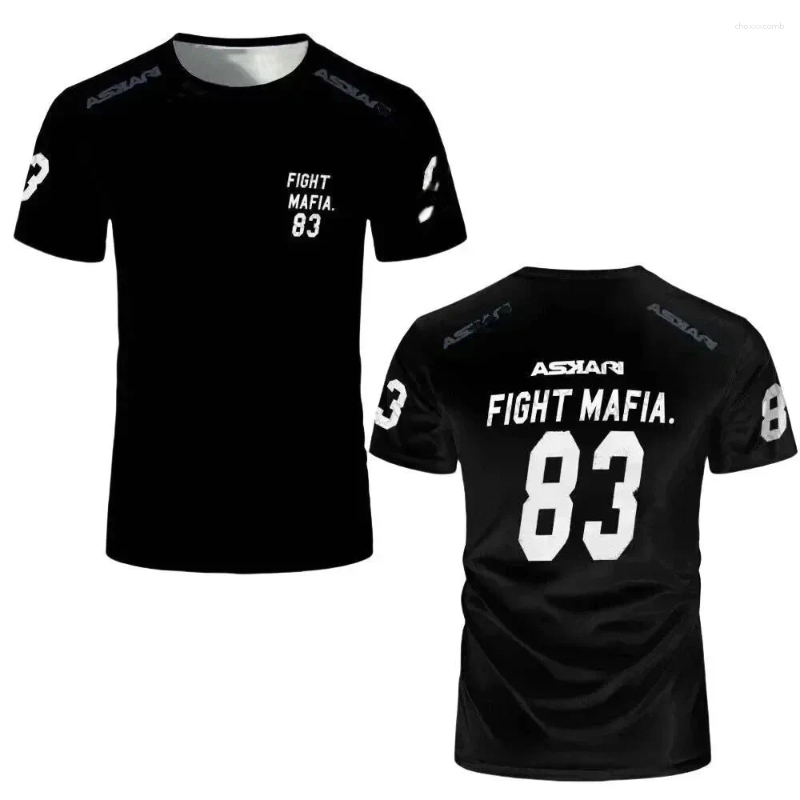 Men&#039;s T Shirts 2025 Latest Breathable And Comfortable Round Neck T-shirt US ASKARI Boxing Fighting Competition Mesh Outdoor Top