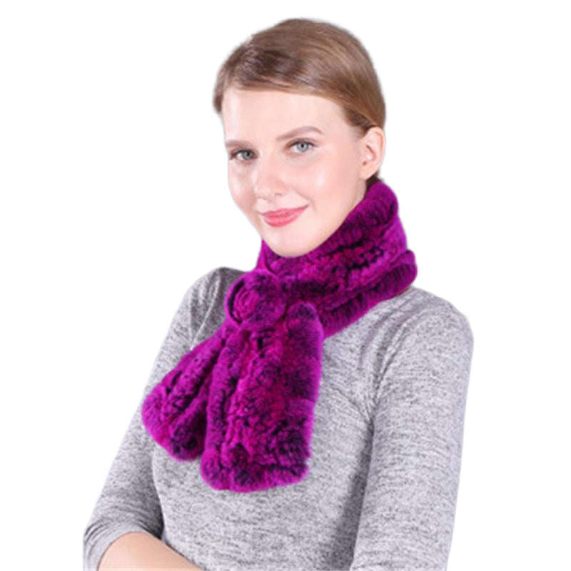 New Rabbit hair Scarf neckwear muffler women&#039;s winter scarves neckerchief versatile weaves flower thicken warm