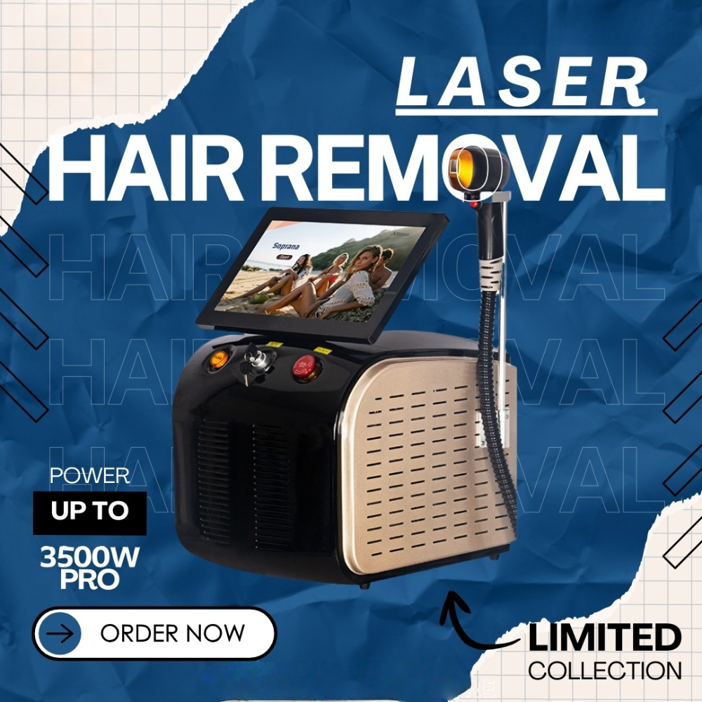 Ice Titanium 808nm Diode Laser Hair Removal Professional Permanent Alexandrite Laser 755nm 808nm 1064nm 3 wavelength Suitable for home and beauty sa