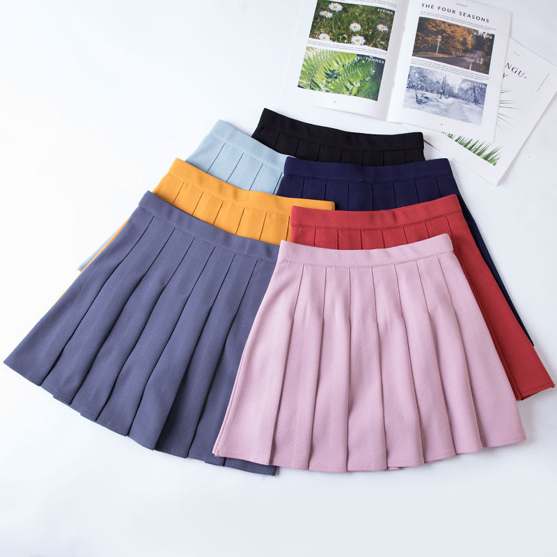 Blackday Women Fashion high waist pleated skirt Wind Cosplay skirt kawaii Female Mini Skirts Harajuku solid a-line sailor skirt Plus Size