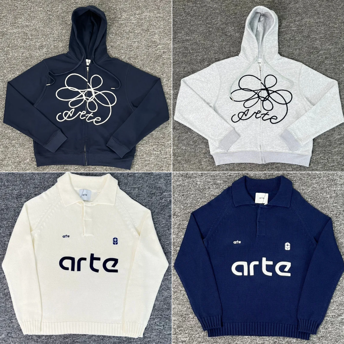 Designer Men&#039;s Hoodies Arte Knit sweater 1:1 High Quality designer shirt Lapel Pullovers Casual short sleeve shirt mens tracksuit coat Cotton p