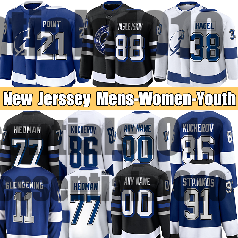 Hockey Jerseys Brandon Steven Stamkos Emil Lilleberg Tampa Bay #86 Nikita Kucherov Jersey Andrei Brayden Point Erik Cernak Vasilevskiy Hagel Lightni
