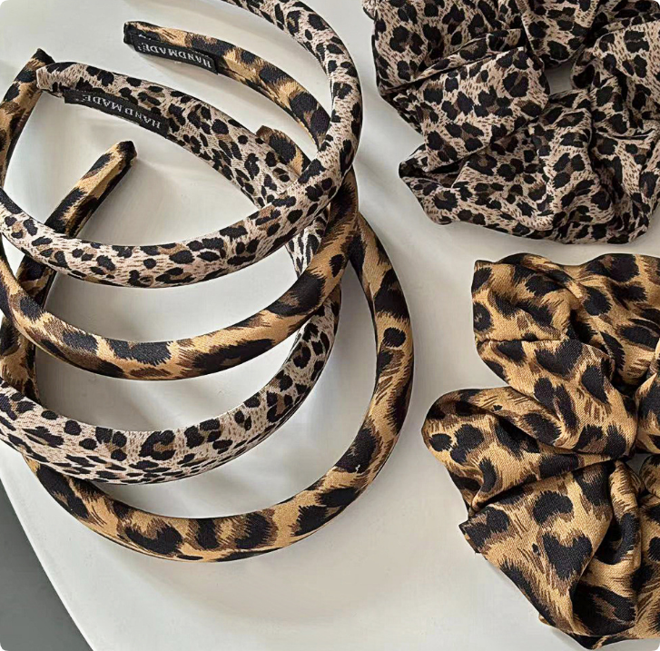 Luxury Leopard Print Headbands Plaid Hair Bands for Women Girl Classic Stripe Headbands Fashion Hair Hoops Headband