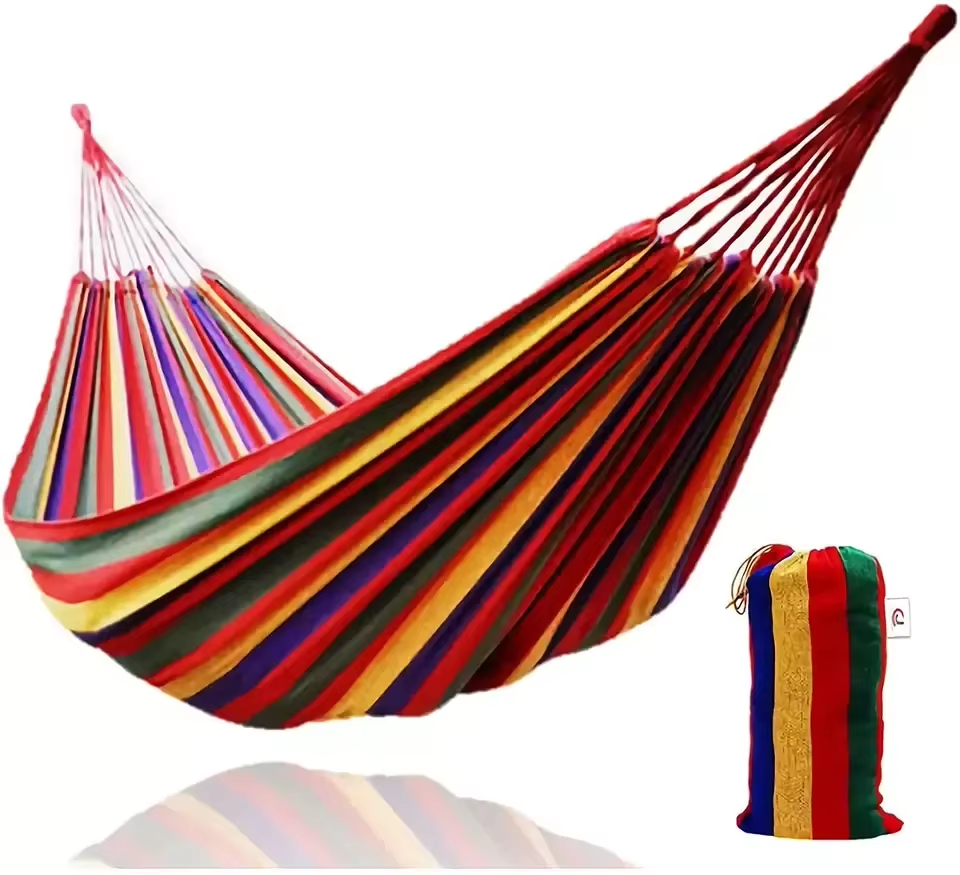Cotton Canvas Travel Hammocks Portable Outdoor Camping Hammock Swing Bed