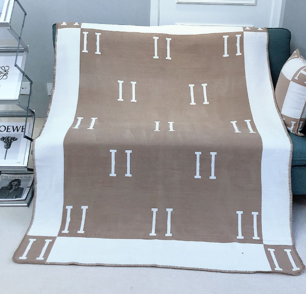 Designer Blanket Cashmere Soft Wool Scarf Shawl Portable Warm Plaid Sofa Bed Fleece Knitted Throw Blankets Letter Luxury Woven Wool Travel Home Deco