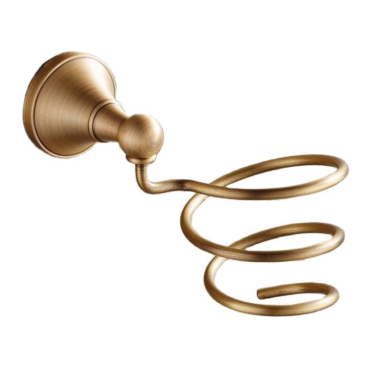 black brass Bathroom Shelf Dryer Rack Holder Blower Shelves washroom Accessories