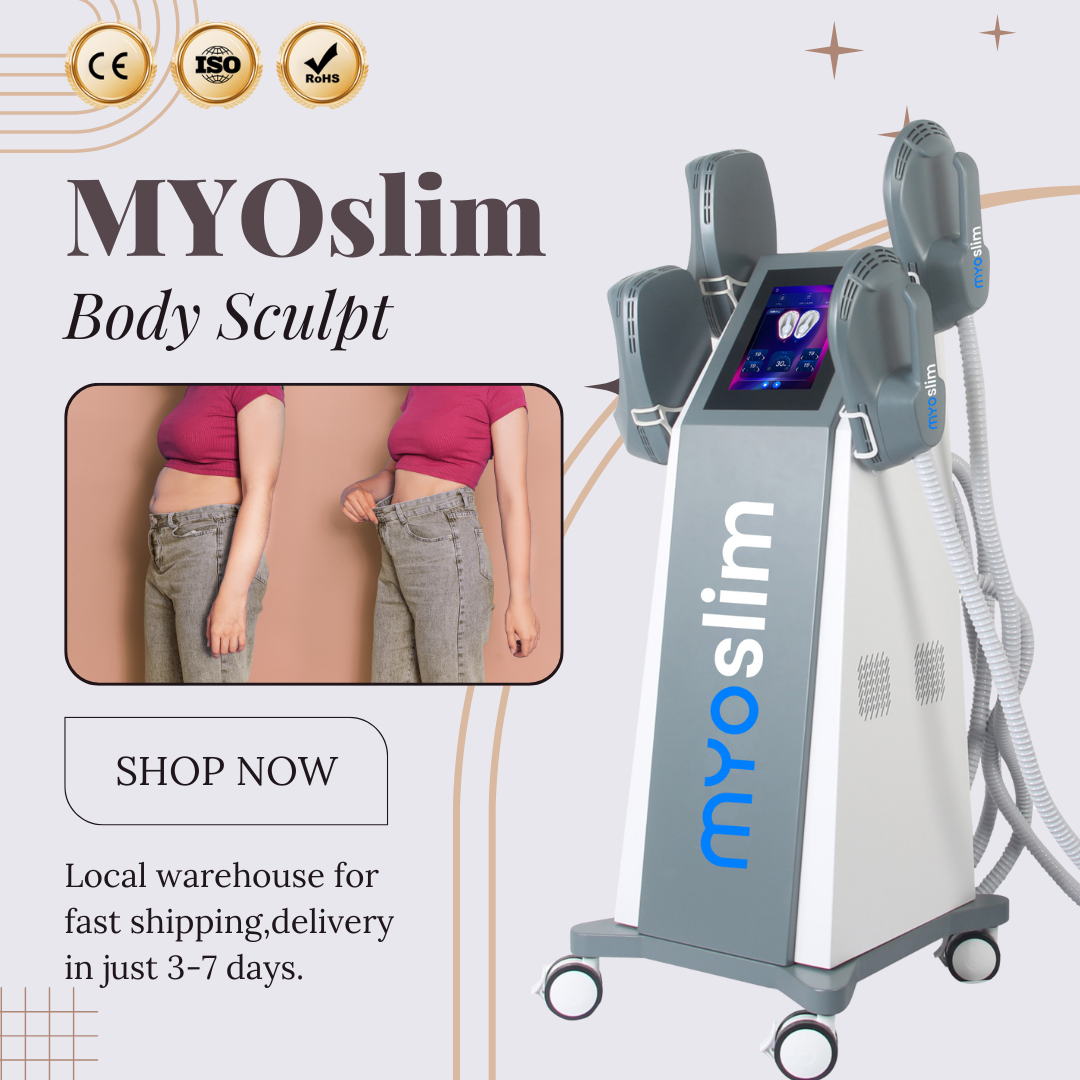 15 Tesla EMS RF 6500W High Power Electrical Muscle Stimulation Device by Myoslim for Body Sculpting and Slimming Results