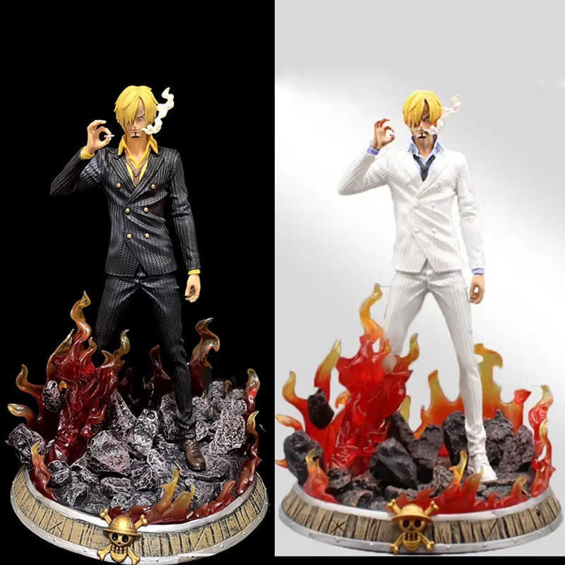 Novelty Games 37CM One Piece Action Figure Statue Toys GK Suit Vinsmoke Sanji Anime Figures Model Figurines Manga Figma Dolls For Gifts