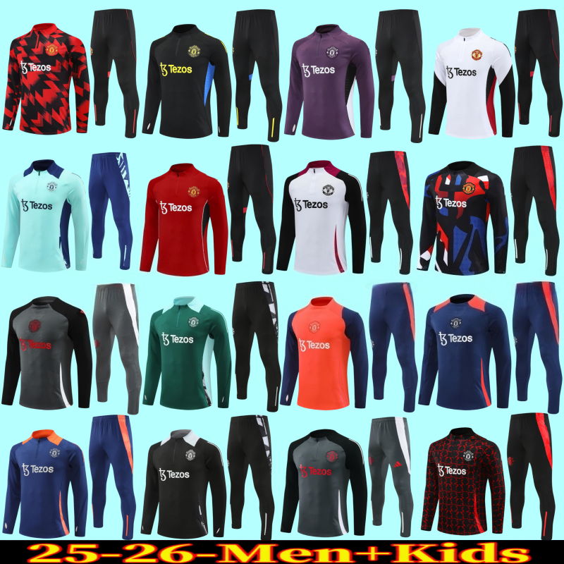 2025 2026 MAINOO RASHFORD ManchEsteeES Kids Football Tracksuit 24 25 26 Men Soccer wear kit Chandal Entrenamiento Survetement united Tuta Calcio Tra