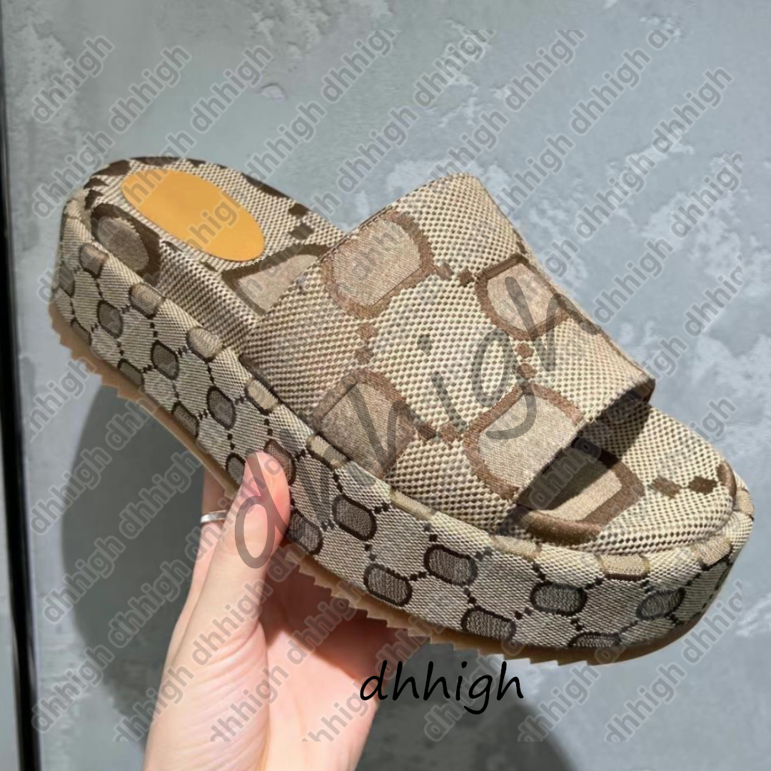 Designer slippers sandals slides Platform slippers designer Women Slides Shoes Platform Embroidered Easy-to-wear Style Flora Slides 35-45