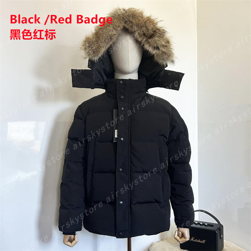 High Quality Mens Down Jacket Goose Coat Fourrure Down Fur Canadian Wyndham Parka Overcoat Clothing Fashion Style Winter Outerwear Parka Jacketstop