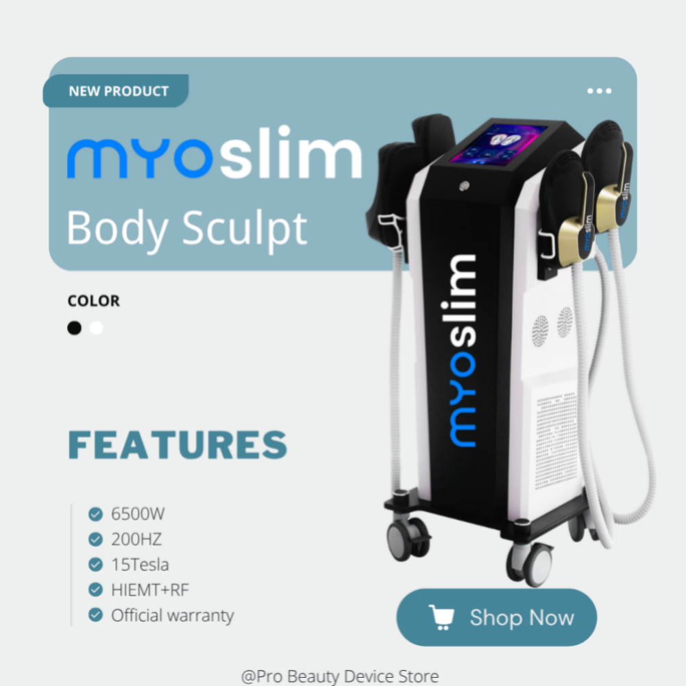 Myoslim 6500W EMS RF Beauty Device Electrical Muscle Stimulation Machine for Full Body Shaping and Muscle Training