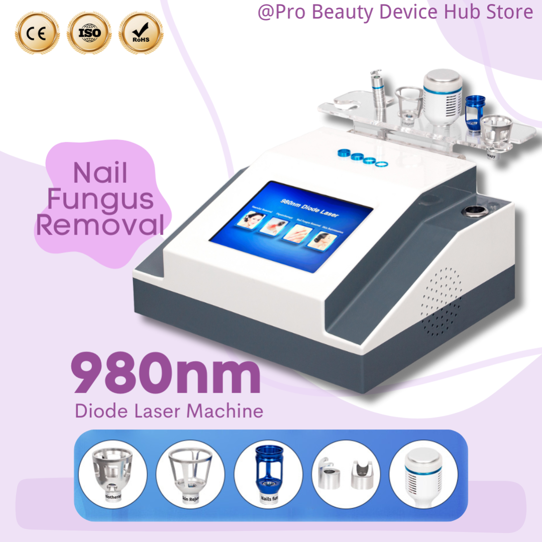 Advanced 5 in 1 980nm Diode Laser Machine for Spider Veins Removal Nail Fungus and Vascular Physiotherapy Care