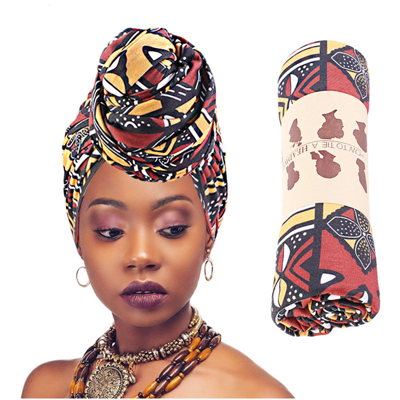 New Muslim women turban hijab caps African pattern headscarf bonnet islamic scarf Turban bonnet ladies african wrap head scarves