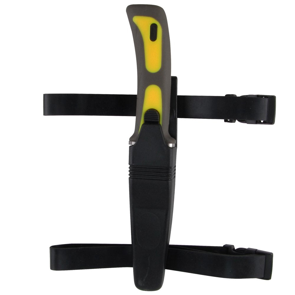 Tactical automatic knife 9&quot; Yellow Dive Knife w-Line Cutter SCUBA Equipment-Snorkeling Gear Diving Knives