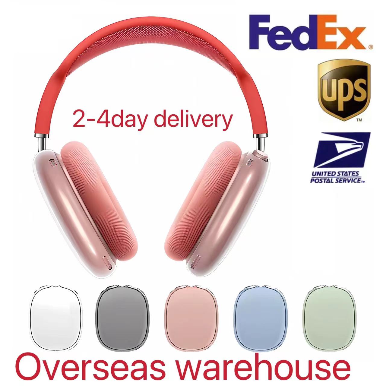 For New Max ANC Metal bluetooth Headphone Accessories Transparent TPU Solid Silicone Waterproof Protective case Headphones Pro 2 Headset cover Case