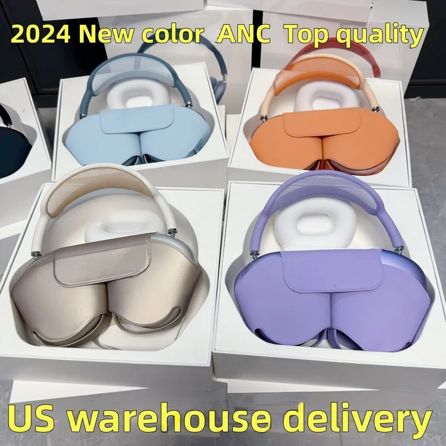 USA Stock For max 2 Bluetooth Headphones Accessories pro Max Headphone Wireless Earphone Top Quality ANC Metal shell Silicone Anti-drop Protective