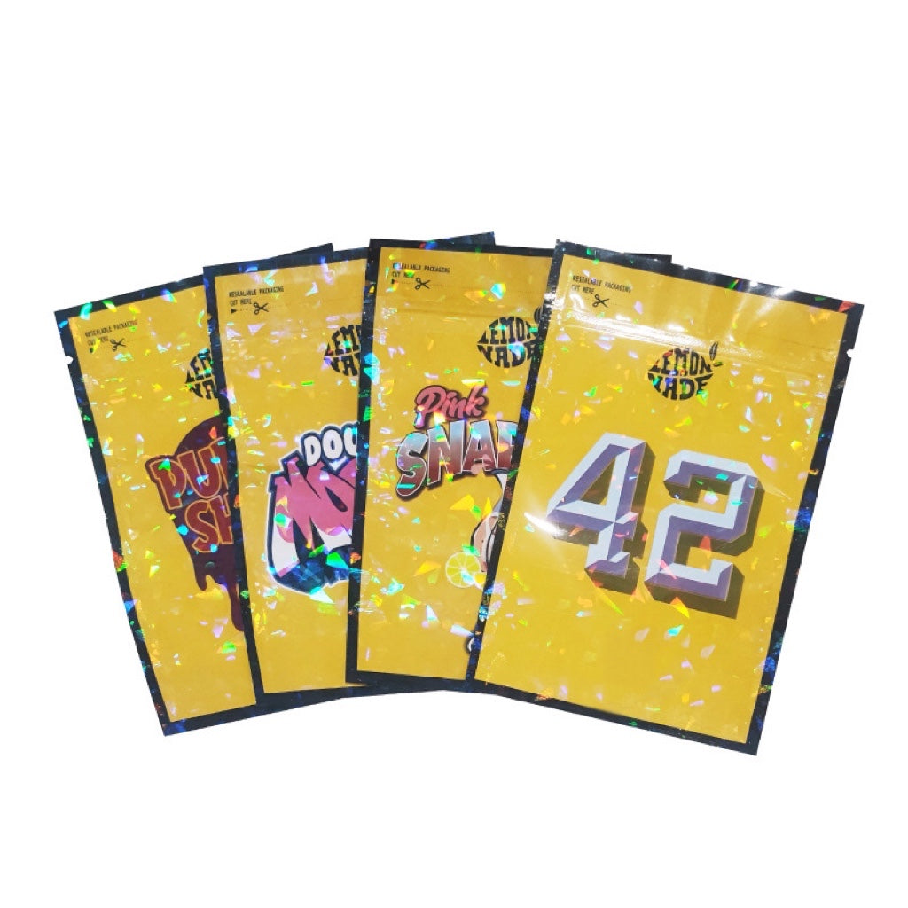 Custom print gummy Mylar edibles packaging bag resealable package plastic smell proof 7g retail ziplock runtz edible candy baggie