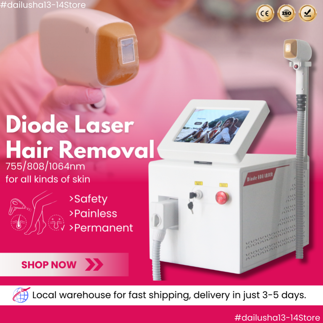 Ice Cooling Diode Laser Hair Removal Machine 808nm Alexandrite Pain-Free Permanent Epilation System
