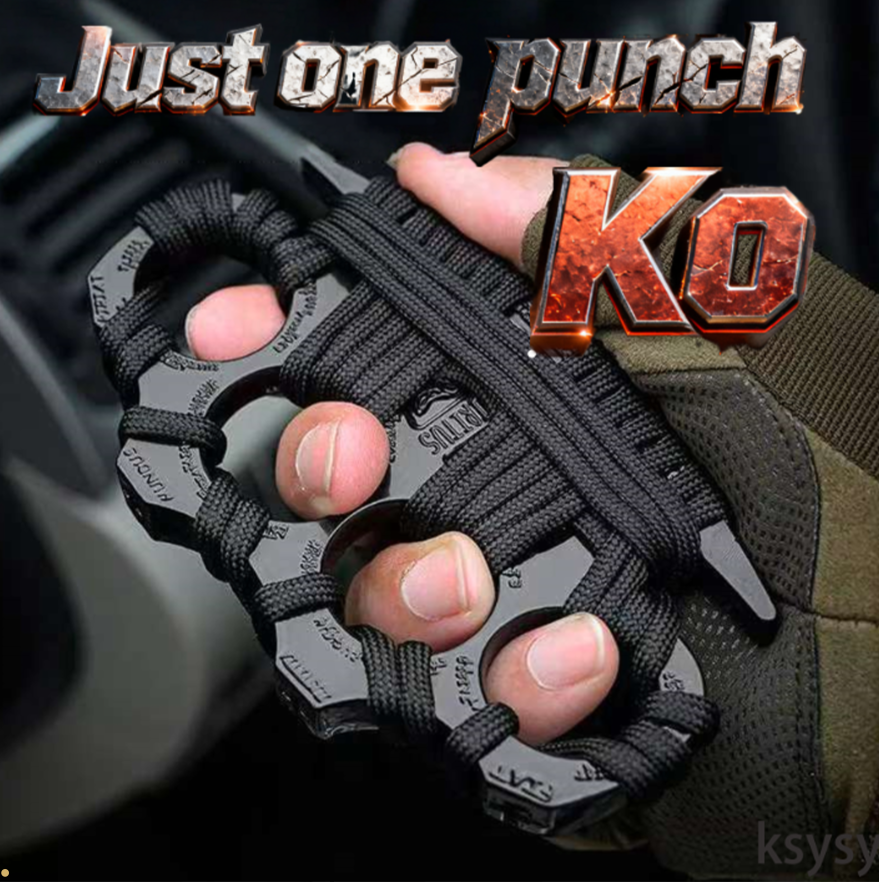 knuckle dusters 2026 5A TOP Thick Steel Boxing Brass Knuckle Dusters with Rope Self Defense Personal Security Women and Men Fitness Supplies Pendant