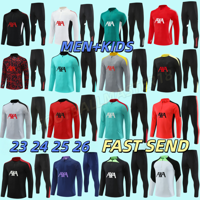23 24 25 26 Liverp LFC tracksuit Salah men kids kit Training Luis Diaz 2025 2026 Training Clothes
