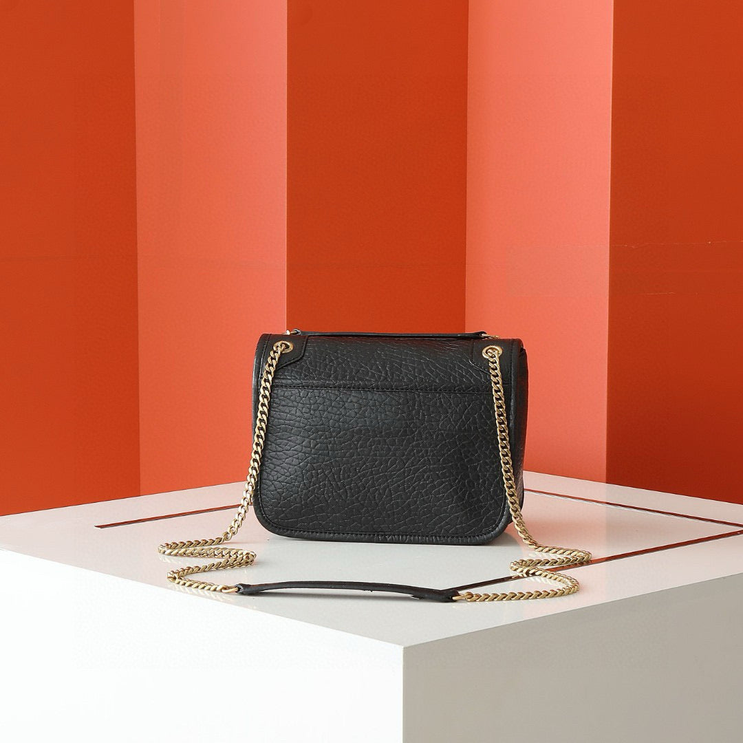 Y633179 new style high-grade bubble leather high-grade shoulder crossbody flap chain messenger bag female