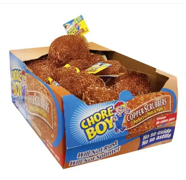 36pcs chore boy per box Wire copper Wool Ball Dishwashing Cleaning Equipments Wool Home Kitchen Utensils Supplies copper ZZ