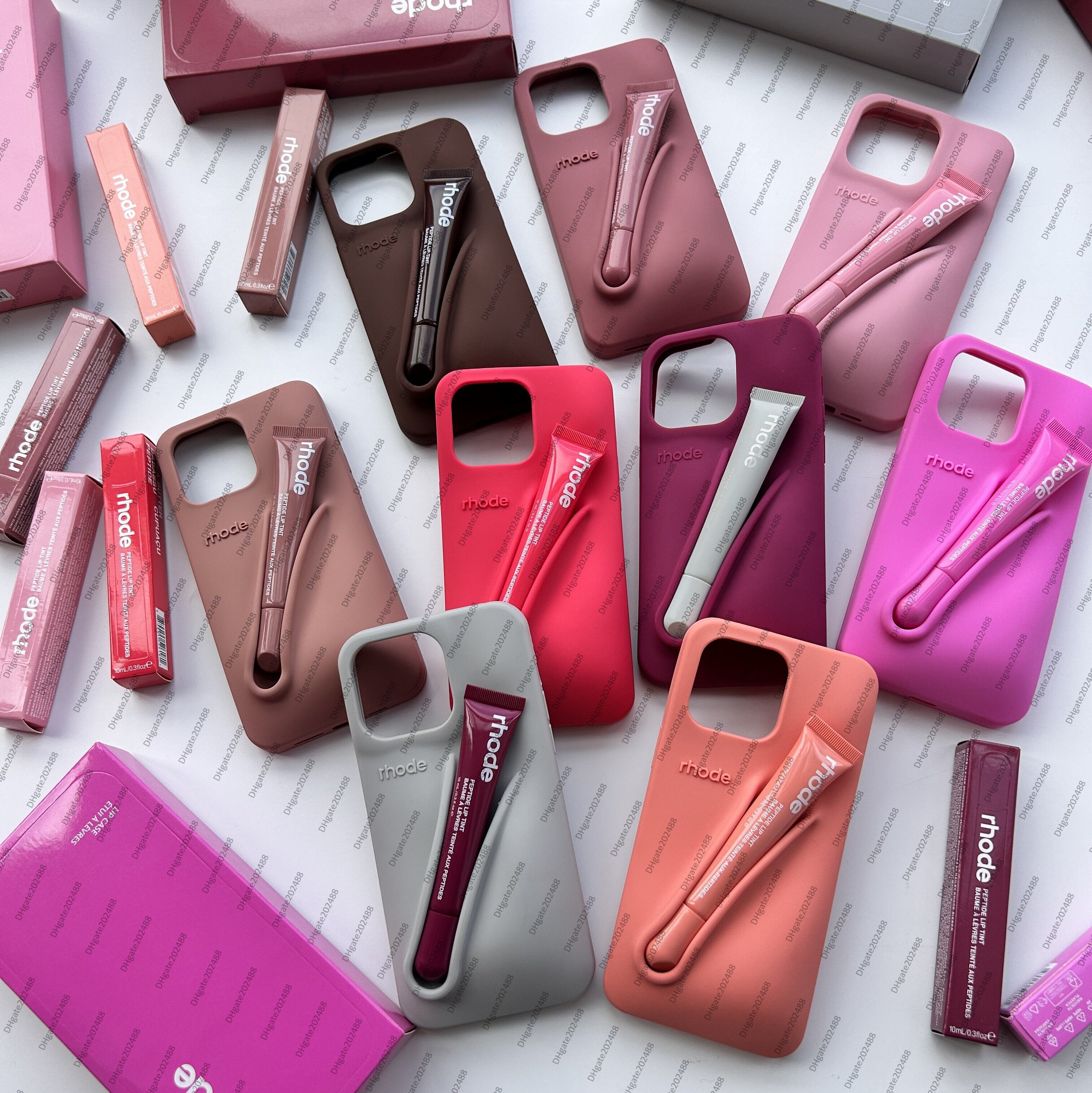 Rhode phone case For iPhone 16 15 Pro case 16 Plus 14 Pro 13 12 Luxurys Designer Fashion iphone case Lip Gloss Lipstick Lip Balm designer phone case