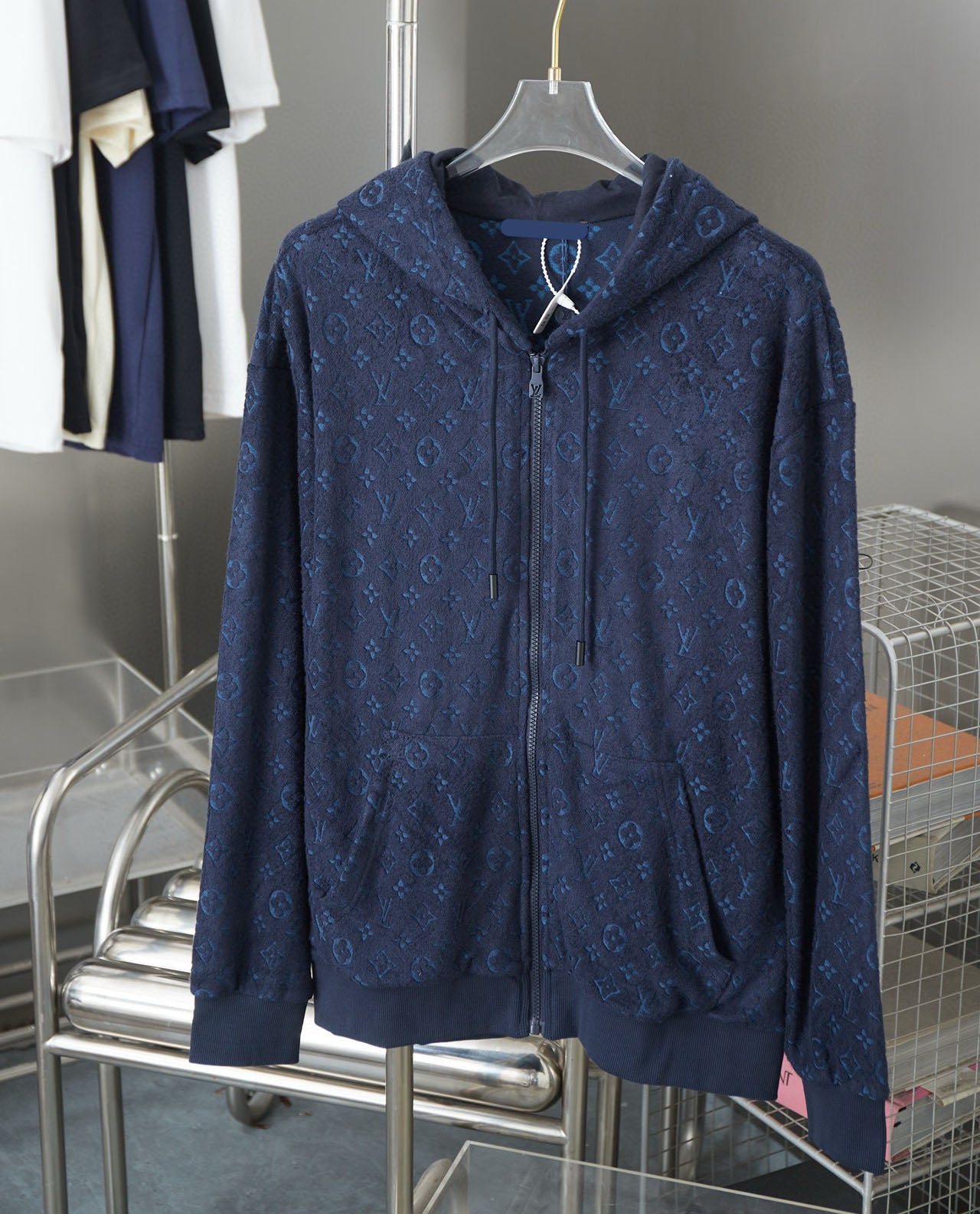 New AOP jacquard letter knitted sweater in autumn - winter 2025acquard knitting machine e Custom jnlarged detail crew neck cotton rt34f2