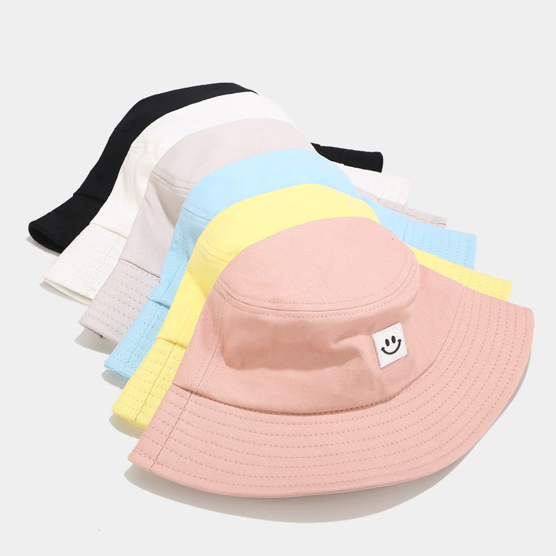 Fashion Women Bucket Hat New Candy Colors Smile Face Sun Hat Outdoor Sports Travel Beach Caps Fishermen Hats Hip Hop Female Cap