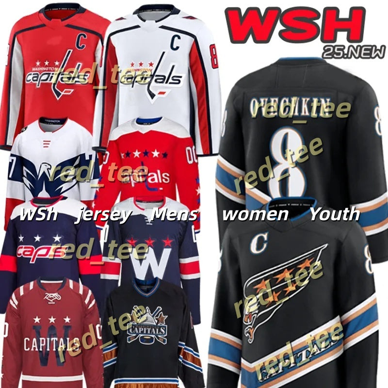 Capital Jersey #8 Alex Ovechkin Jersey Strome Jersey Tom Wilsons Pierre-Luc Dubois Dylann Stromees T.J. Oshie Aliaksei Protas Jakob Chychrun Hockey