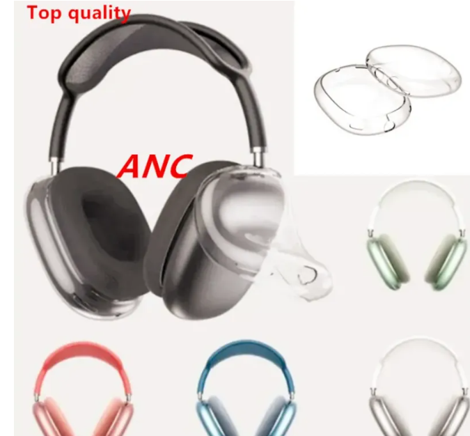 New Top MAX ANC Metal Pro max 2 air pro 2 3 4 Headband Headphone Accessories Transparent Solid Silicone Waterproof Protective case air Maxs