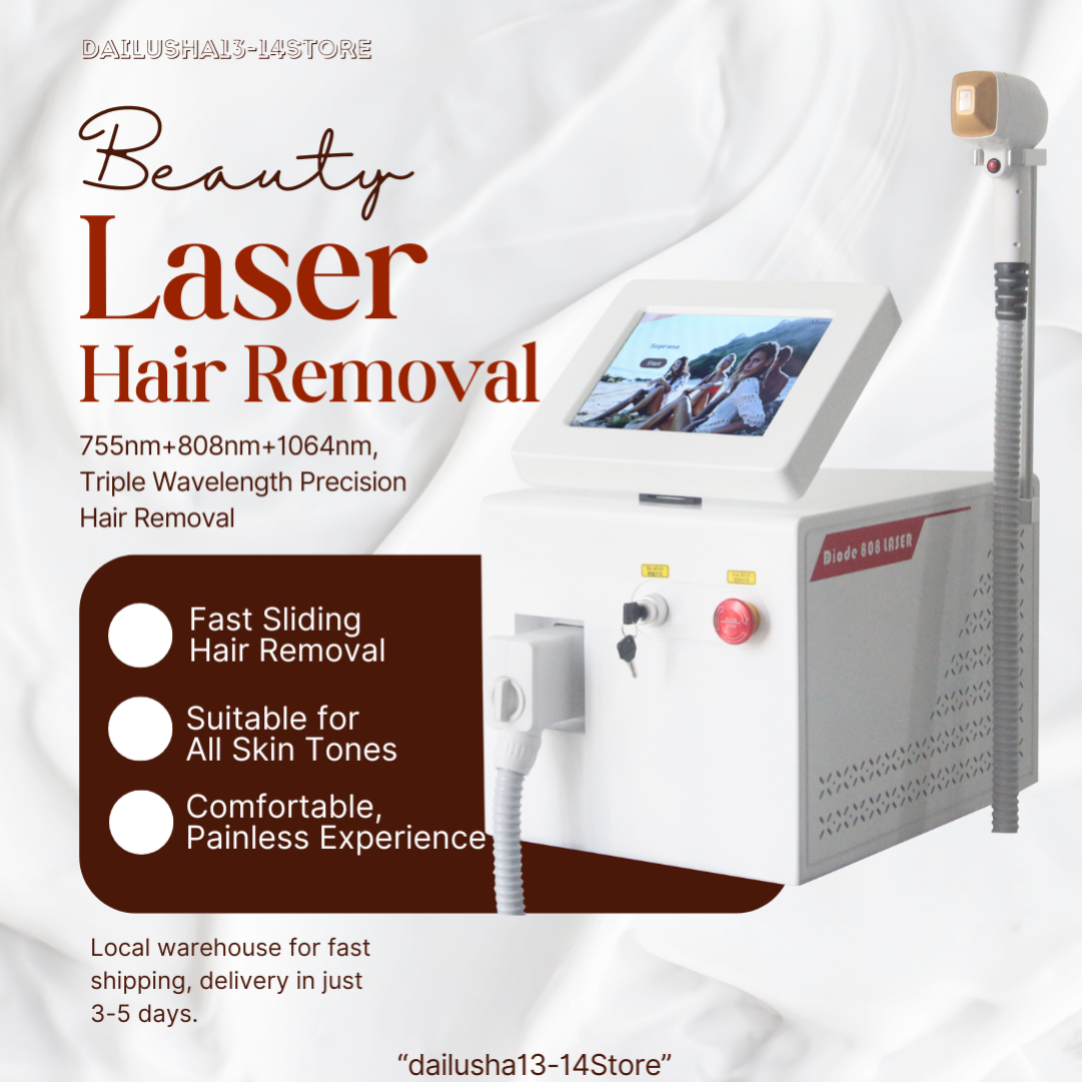 808nm Diode Laser Hair Removal Machine Triple Wavelength Ice Cooling Skin Rejuvenation & Epilation