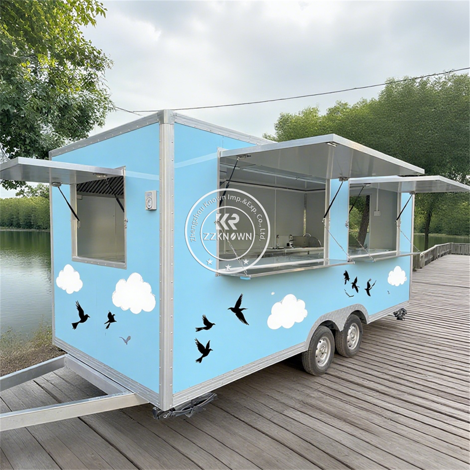 Concession Catering Trailer Food Truck Customized Dining Truck Hot Dog Food Trailer Mobile Bar Pizza Food Truck With Kitchen Equipment