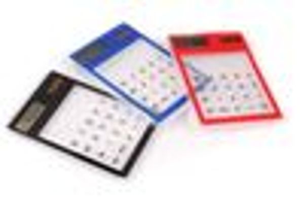Wholesale - 50pcs-lot-Office Transparent Solar Calculator Touch Screen Ultra-thin Calculator